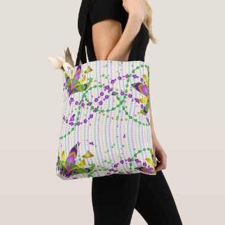 PURPLE GREEN YELLOW MARDI GRAS THEME TASCHE