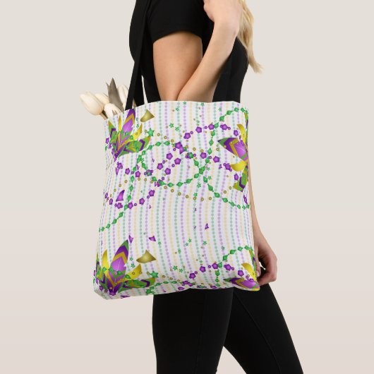 PURPLE GREEN YELLOW MARDI GRAS THEME TASCHE (Von Nahem)