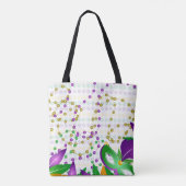 PURPLE GREEN YELLOW MARDI GRAS THEME TASCHE (Rückseite)