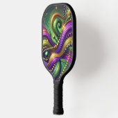 PURPLE GREEN YELLOW MARDI GRAS WAVES & BEADS PICKLEBALL SCHLÄGER (Links)