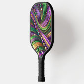 PURPLE GREEN YELLOW MARDI GRAS WAVES & BEADS PICKLEBALL SCHLÄGER (Links)