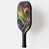 PURPLE GREEN YELLOW MARDI GRAS WAVES & BEADS PICKLEBALL SCHLÄGER (Links)