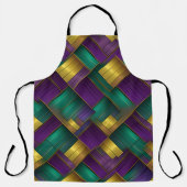 PURPLE GREEN YELLOW MARDI GRAS WEAVE PATTERN SCHÜRZE (Vorderseite)
