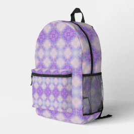 Purple Gypsy Bohemian Kaleidoscope Bedruckter Rucksack