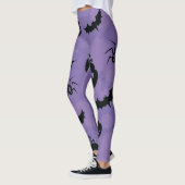 Purple Halloween Leggings with creatures booo (Links)