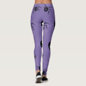 Purple Halloween Leggings with creatures booo (Rückseite)