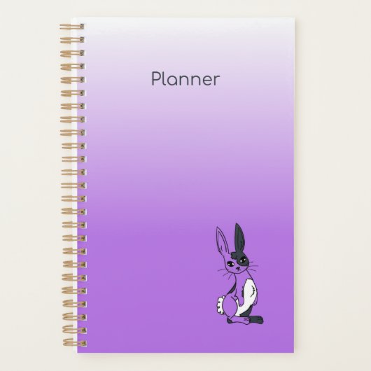 Purple Harlequin Bunny Agenda Planer (Vorderseite)
