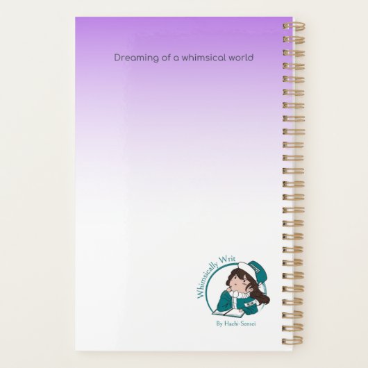 Purple Harlequin Bunny Agenda Planer (Rückseite)