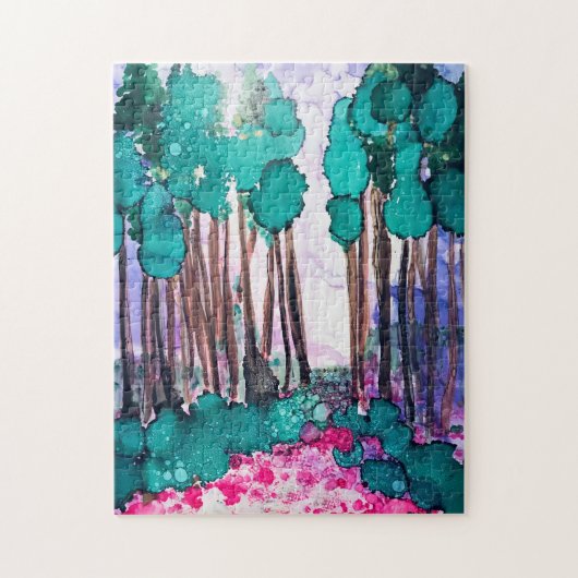 Purple Haze with Pines Puzzle (Vertikal)