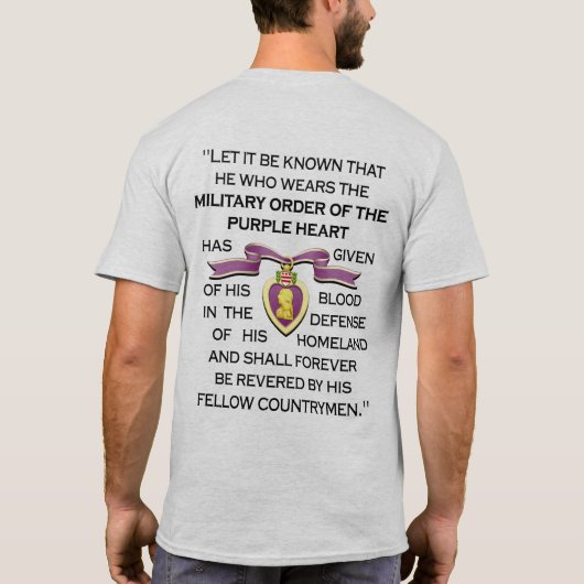 "PURPLE HEART QUOTE" T-Shirt (Rückseite)