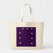 Purple Heart Tote Bag – Minimal Aesthetic Reusable Jumbo Stoffbeutel (Vorne)