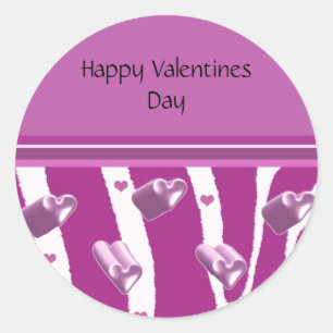 Purple Heart Valentinstag Runder Aufkleber