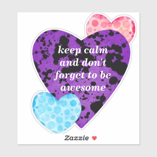 Purple heart vibrant red love aufkleber (Blatt)