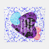 Purple heart vibrant red love fleecedecke (Vorderseite (Horizontal))