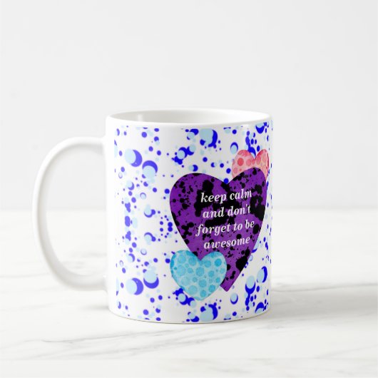 Purple heart vibrant red love kaffeetasse (Links)