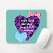 Purple heart vibrant red love mousepad (Mit Mouse)