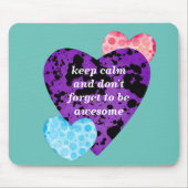 Purple heart vibrant red love mousepad (Vorne)