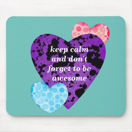 Purple heart vibrant red love mousepad (Vorne)