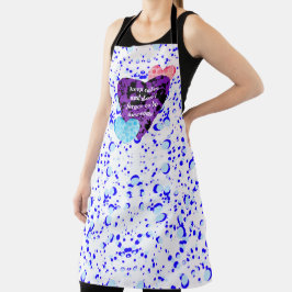 Purple heart vibrant red love schürze