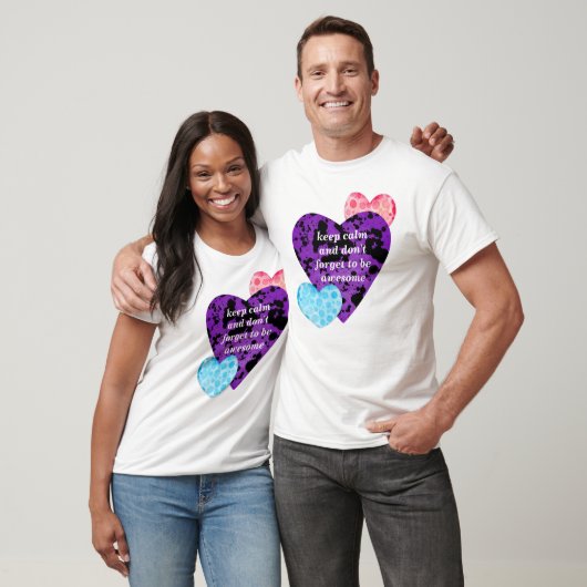 Purple heart vibrant red love T-Shirt (Unisex)