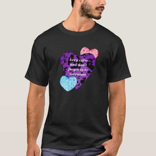 Purple heart vibrant red love T-Shirt (Vorderseite)