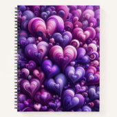Purple Hearts Deluxe Notizblock (Vorderseite)