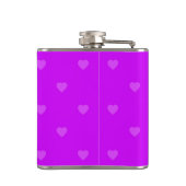 Purple hearts pattern flachmann (Rückseite)