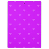 Purple hearts pattern klemmbrett (Rückseite)