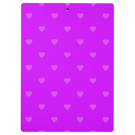Purple hearts pattern klemmbrett (Rückseite)