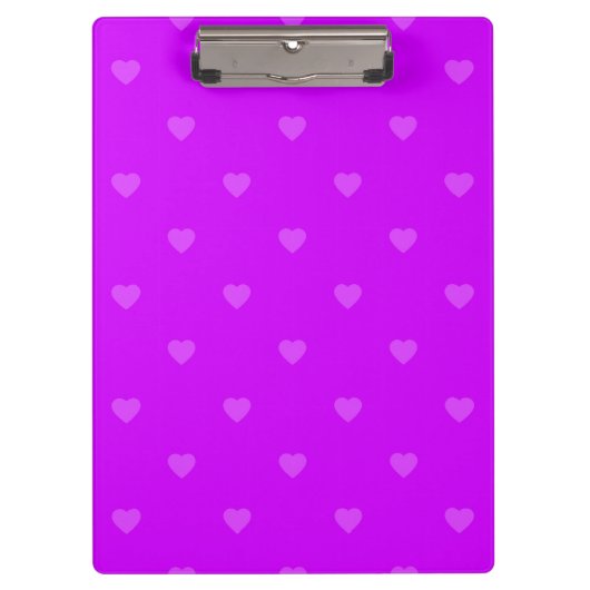 Purple hearts pattern klemmbrett (Vorderseite)