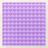 Purple Hearts Seamless Pattern Glasuntersetzer (Vorderseite)