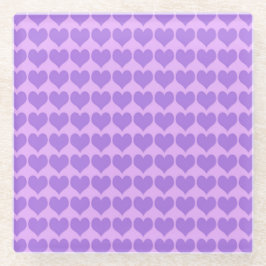 Purple Hearts Seamless Pattern Glasuntersetzer