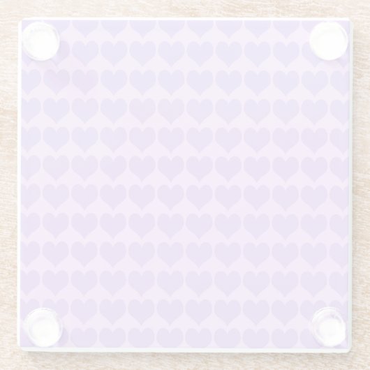 Purple Hearts Seamless Pattern Glasuntersetzer (Rückseite)