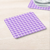 Purple Hearts Seamless Pattern Rechteckiger Pappuntersetzer (angewinkelt)