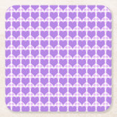 Purple Hearts Seamless Pattern Rechteckiger Pappuntersetzer (Vorderseite)