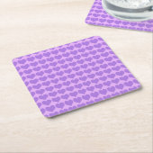 Purple Hearts Seamless Pattern Rechteckiger Pappuntersetzer (angewinkelt)