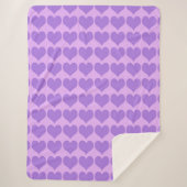 Purple Hearts Seamless Pattern Sherpadecke (Vorderseite)