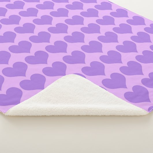 Purple Hearts Seamless Pattern Sherpadecke (3/4)