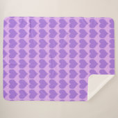 Purple Hearts Seamless Pattern Sherpadecke (Vorderseite (Horizontal))