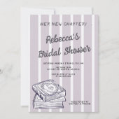 Purple Her New Chapter Storybook Bridal Shower Einladung (Vorderseite)
