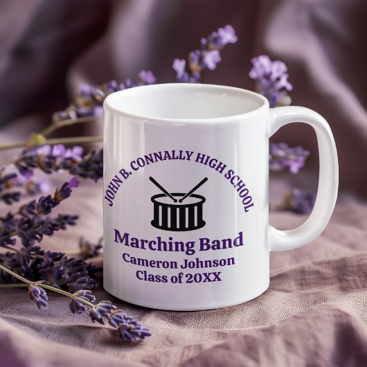 Purple High School Marching Band Customizable Kaffeetasse