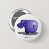 Purple Hippo Button (Vorne & Hinten)