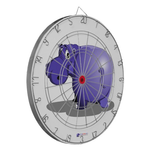 Purple Hippo Dart Board Dartscheibe (Vorderseite Links)