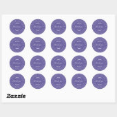 Purple Homemade Thank You Label Runder Aufkleber (Blatt)