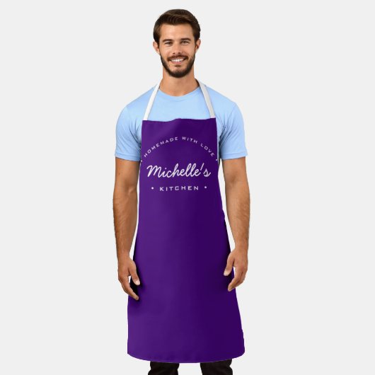 Purple Homemade with Love Custom Kitchen Schürze (Getragen)