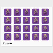 Purple Horned Monster Dark Comic Sticker (Blatt)