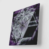Purple Hue Wall Clock Quadratische Wanduhr (Winkel)