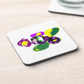 Purple hummingbird and flowers  getränkeuntersetzer (Linke Seite)