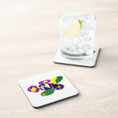 Purple hummingbird and flowers  getränkeuntersetzer (Rechte Seite)