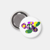 Purple hummingbird and flowers magnet (Vorderseite/Rückseite)